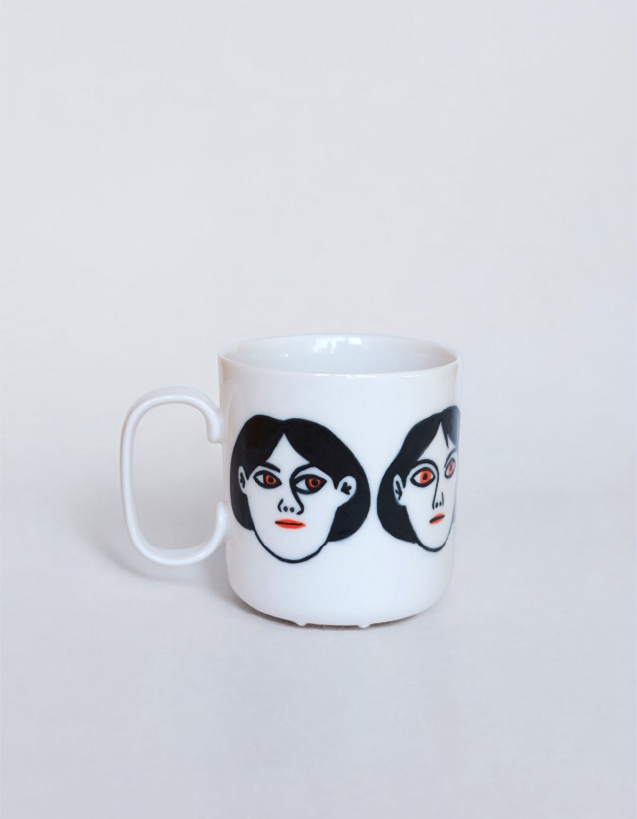 Woman 2 mug/ hand painted