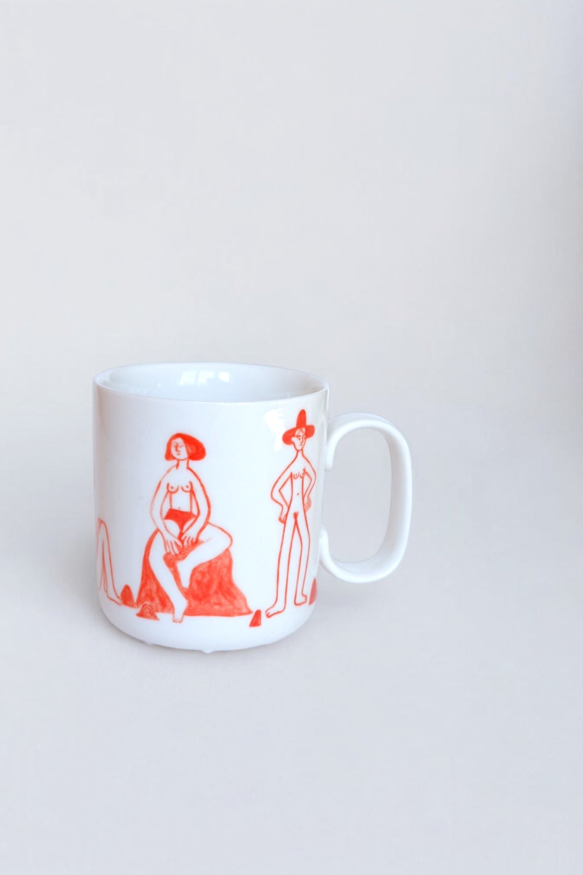 Woman mug/ hand painted