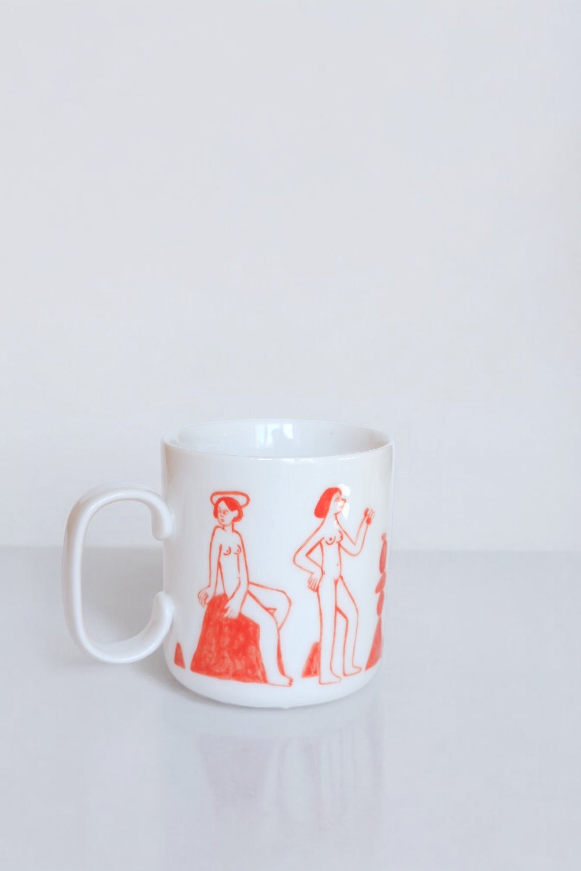 Woman mug/ hand painted
